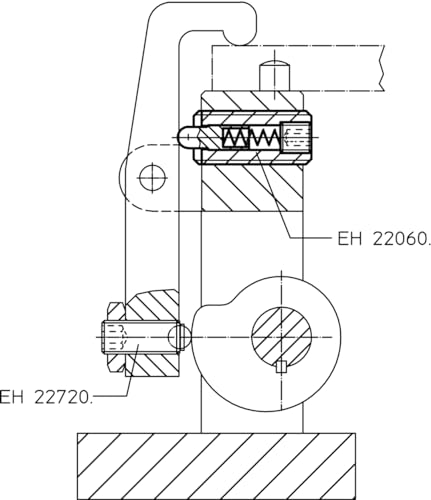 Federndes Druckstück, mit Innensechskant/Automatenstahl, Standard-Federkraft | d1=M5 | 22060.0005