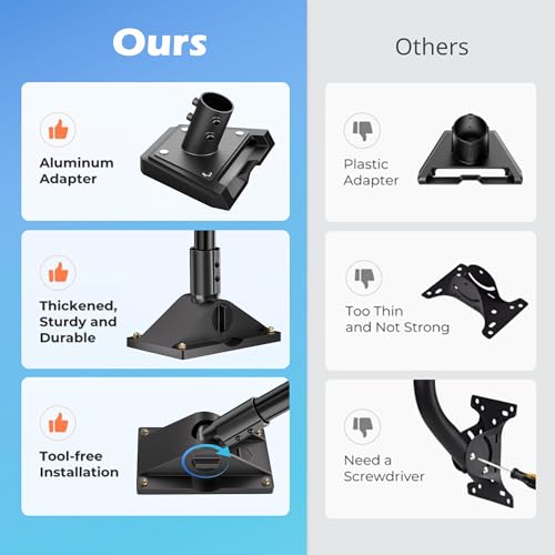 Image of UBeesize Starlink Gen 3 Mount, Starlink Pole Mount Kits for Standard 3 /4 /4X Satellite Dish, Adjustable Gen3 StarLink Roof Mounts with Pipe Adapter