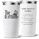 Golf Gifts for Men, Gifts for Golfers - The Golf Father Tumbler Cup - Cool Birthday Valentine Fathers Day Christmas Gift Idea for Dad, Husband, Grandpa, Him - Funny 20oz Golfing Travel Mug Accessories