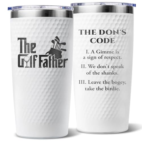 La Mejor Lista de termos dia del padre más recomendados. 50 Amutta - Regalos de golf para papá, regalo divertido de cumpleaños, Navidad, día del padre, regalo para papás, marido, hombres, vaso de golf de 20 onzas, acero inoxidable...