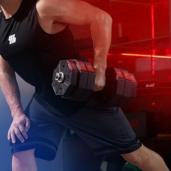 Adjustable Dumbbell Handle/Straight Barbell/Arm Blaster for 1 Cast Iron Weight Plates with Collars Loadable Dumbbells (Nut+Screw(4 Pcs))