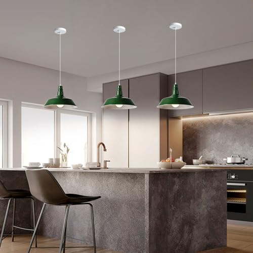 Lámpara colgante industrial moderna E26 de metal para techo de cocina 6