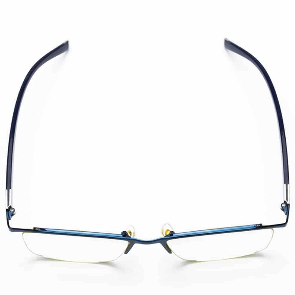 SFIVE Rectangular Cristal Gafas De Lectura HD Ligero Gafas De Presbicia Hombres Mujeres Moda Gafas De Lectura Azul 1.0 1.5 2.0 2.5 3.0 (Color : Blue, Size : +1.0)