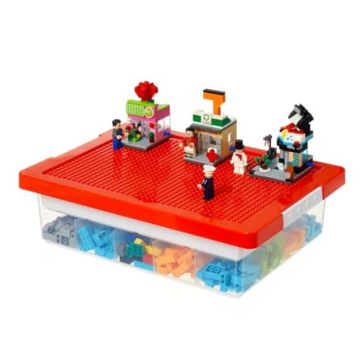 19+ Creative LEGO Organization Ideas for a Tidy Space 4 MACOPRO Toys Storage Organizer Box for Lego, Toy Box with Building Plate Lid and Removable Tray, Building Block Storage