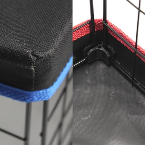 Cercado para Porquinho da Índia Coelho com Teto e Bandeja Impermeável 60x120x30cm Telas Pretas e det