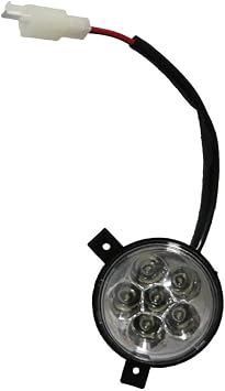 LED Motorcycle & ATV Headlight 24V48V Front Light for 49cc110cc Kids Mini ATV, UTV, Go Kart, 4-Wheeler Black Plastic