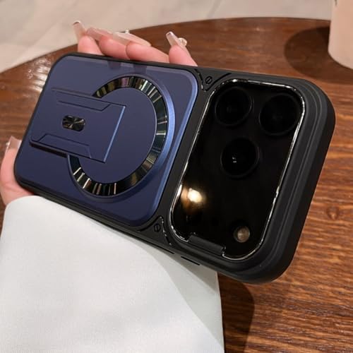 Étui magnétique iPhone 12 Pro Max bleu marine coque de protection caméra
