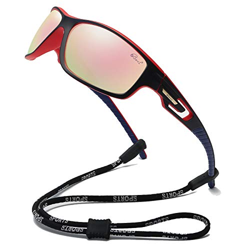 Bevi Polarized Sports Sunglasses Unisex Grilamid TR90 Frame for Men Women Running Cycling