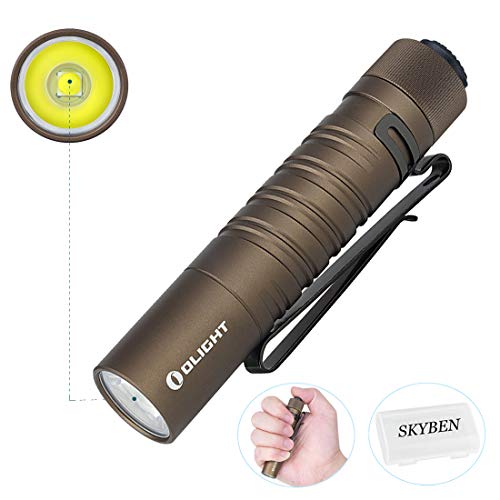 Olight I5T EOS 300 Lumens Slim EDC Flashlight Cool White LED,60 Meters Throw