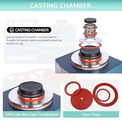 Vacuum Casting Gasket, 4Pcs Classic Pro Gasket Gaskets O-Ring Professional for Jewelry Casting Machine, Casting Machine Gasket