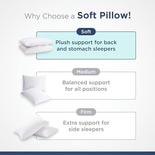 Martex Standard Bed Pillows, Pack of 2, White