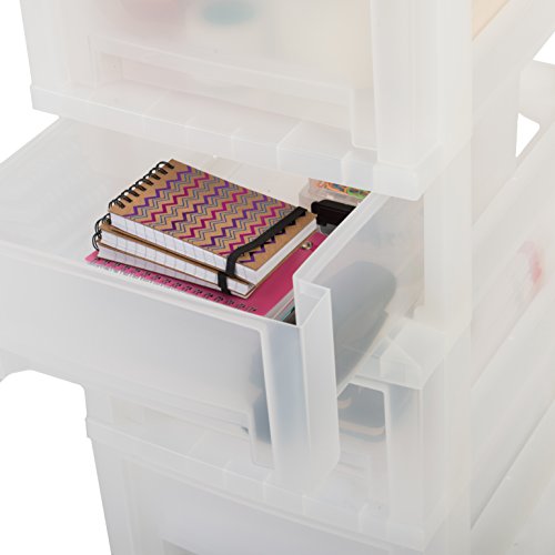 Iris Ohyama, Opbergkist, toren, 2 x 7 L + 3 x 16 L laden, met wielen, ergonomische handgrepen, kantoor, badkamer, garage… - Image 5