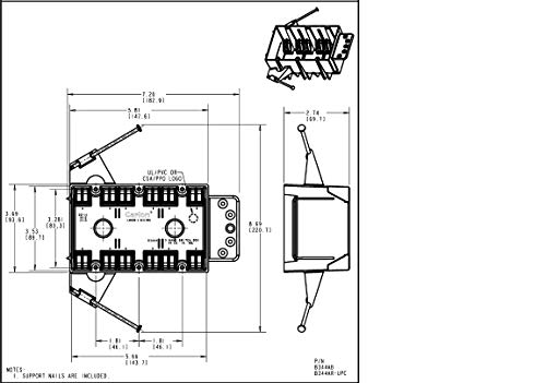 Carlon B344Ab Switch/Outlet Box, New Work, 3 Gang, 5-5/8-Inch Length By 3-3/4-Inch Width By 2-11/16-Inch Depth, Blue #TOP1