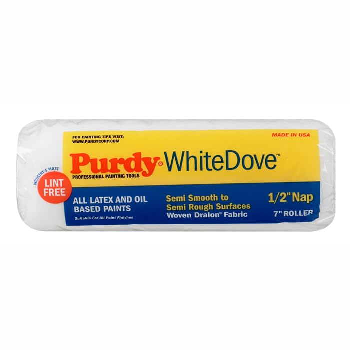 Image of Pallet (480 ct) of 7 inch x 1 /2 inch Nap Purdy 140670073 White Dove Roller Cover, Dralon