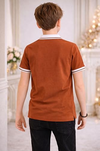 Image of TotzTouch Boys Premium Polo Collar Tshirt Combo with Zipper Closure Color White & Black Age 6 Years to 15 Years