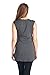 LaClef Cap Sleeve Scoop Neck Front Pleated Ruched Maternity Nursing Tunic (Large, Charcoal)