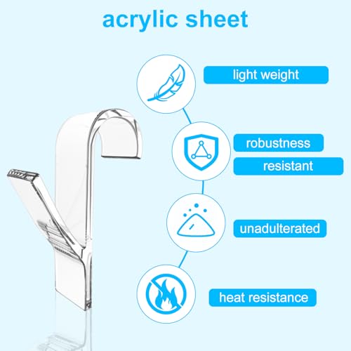 LICQIC 4 Pcs Towel Radiator Brackets Hooks, Bathroom Heated Towel Rail Hooks for All Standard Radiators, Clear - Image 3