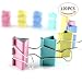 BeautyMood Colorful Metal Binder Clips, Assorted Colors and size 19mm（0.7 inch）, 120 Clips per Tub
