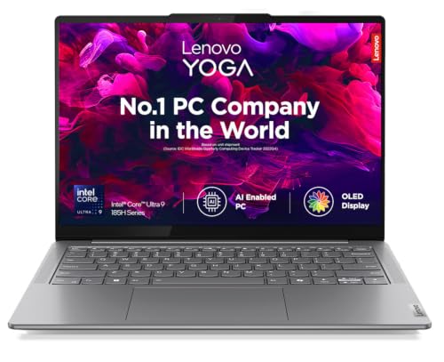 Image of Lenovo Yoga Slim 7 Intel Core Ultra 9 185H 14 inch(35.5cm) WUXGA-OLED Laptop (32GB RAM /1TB SSD /AI PC /Windows 11 /Microsoft 365 Basic + Office Home 2024 /1Yr ADP Free /Grey /1.39Kg), 83CV00B3IN