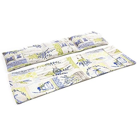 TERMOSAK 45x14 cm + Cover, Modulated Microwavable Heat Pads for Pain Relief, (hot-Cold) Heat Wrap with high Density Seeds and Lavender with Washable Cover of The Same Fabric (45x14 + Cover, Lavender) Cover