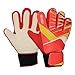 Aymzbd Adult Football Goalkeeper Gloves for Beginner Sports Supplies Gift Anti Slip Finger Protection Stylish Goalie Gloves, Red