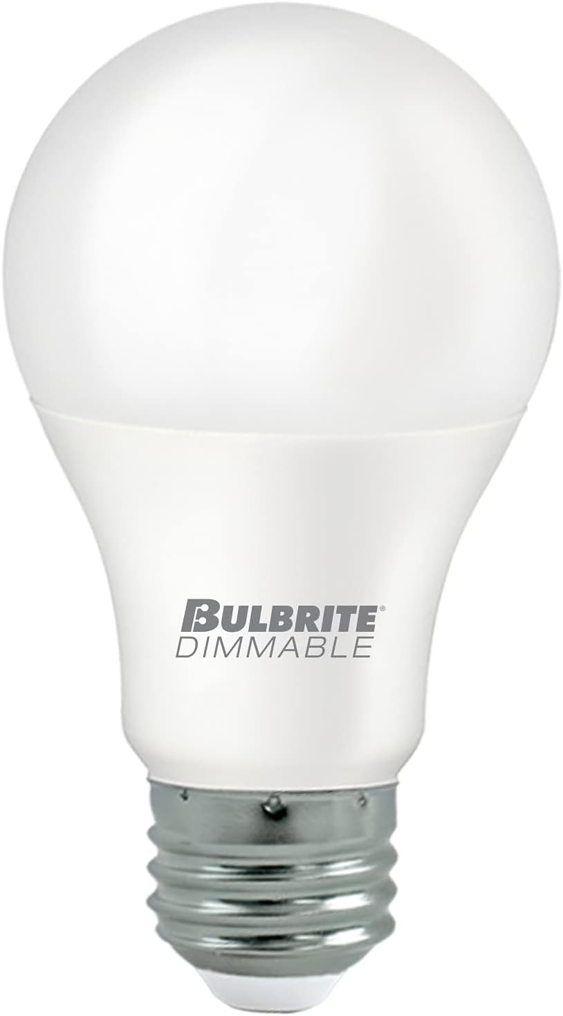 Bulbrite 774238, 9 Watt Omni Directional LED Light Bulb, Frost Finish, A19 60 Watt Equivalent, Premium Dimmable, 2700K E26 Base 120V (12)