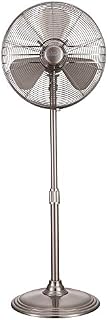 Hunter 90438 16” RETRO Stand Fan with Brushed Nickel Finish