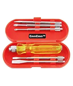 EmmEmm Hand Tool 5 Pcs Screwdriver Kit Set Tool Kit & Screwdriver and Socket Combination Set DIY Repair Tool Kit