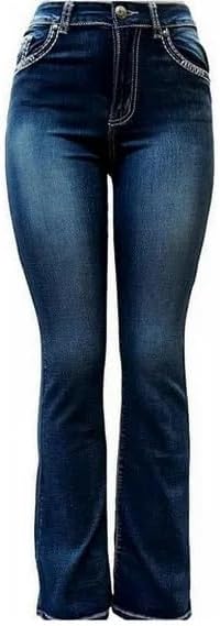 Jack David/Sweet Look Jean Classic Rhinestone Studded Denim Bootcut/Skinny Jeans Stretch - Image 2