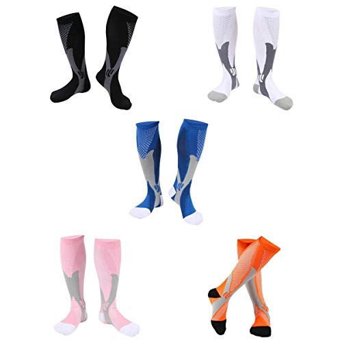 yotijar 5 Pares de Meias de Compressão Atlética Masculina E Feminina Meias para Fascite Plantar