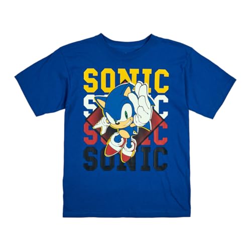 Sonic The Hedgehog Classic Characters Boy's Crew Neck Short Sleeve T-Shirt