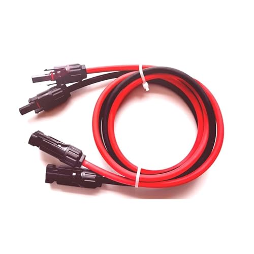 Cable de cobre para paneles solares fotovoltaicos de 4 mm2, cable negro de 2 metros con conector 1