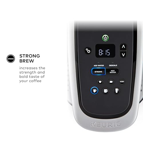 Keurig K-Elite Single Serve K-Cup Pod Coffee Maker, with Strength and Temperature Control, Iced Coffee Capability, 8 to 12oz Brew Size, Programmable, Brushed Silver (Renewed) - Image 8