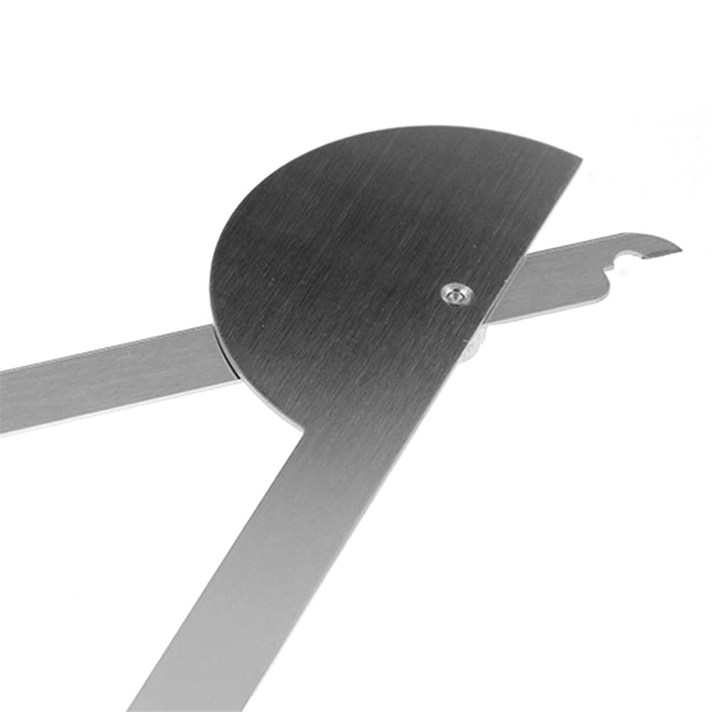 HBJWOV Practical 180 Degree Protractor Multifunction Stainless Steel Angle Ruler Adjustable Dividing Gauge for Woodworking Measuring