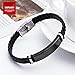 KBNSUIAN Custom Leather Medical Ibuprofen Allergy Awareness Alert Bracelet Personalized Food Allergic Alarm Bangle for Adults Children,Free Engraving