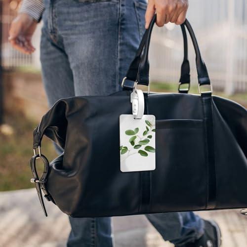 Étiquettes à bagages White Natural Greenery pour vos escapades et sac à dos - 7