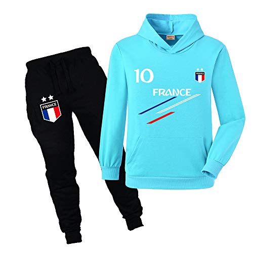 Survêtement de football France 2 étoiles pour enfant avec sweat à capuche style 8