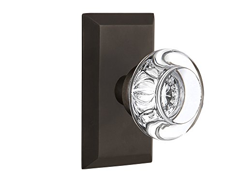 Buy 2 get 3 Nostalgic Warehouse Studio Plate with Round Clear Crystal Glass Knob, Privacy - 2.375, Oil-Rubbed Bronze Best Deal Nostalgic Warehouse Studio Plate with Round Clear Crystal Glass Knob, Privacy - 2.375, Oil-Rubbed Bronze