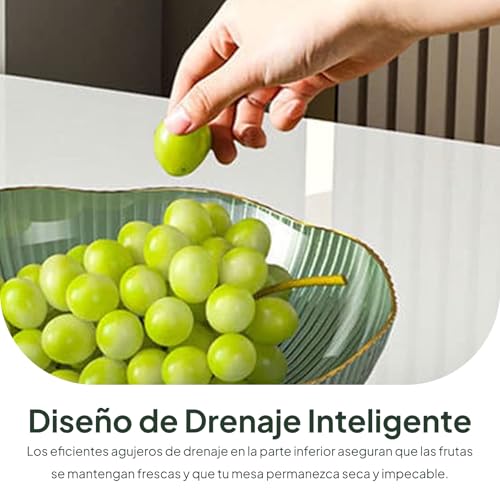 Miniatura 7 de Folpus Frutero Para Mostrador De Cocina, Frutero De Pedestal Para Encimera De Mesa, Fruteros Decorativos, Verde