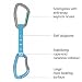 PETZL - Lote de 6 mosquetones de Seguridad, Unisex, para Adulto, 12...