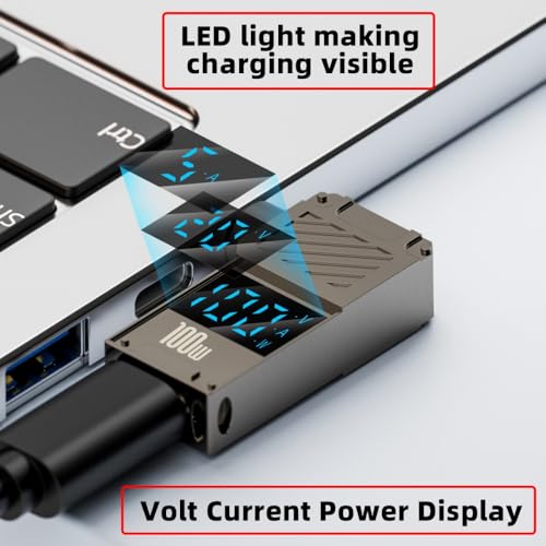 cablecc USB-C Type-C Smart LED Display Input to 100W Output DC 4.5x3.0mm Jack Power 20V 5A PD Charge 65W Adapter for Laptop by cablecc - Image 5