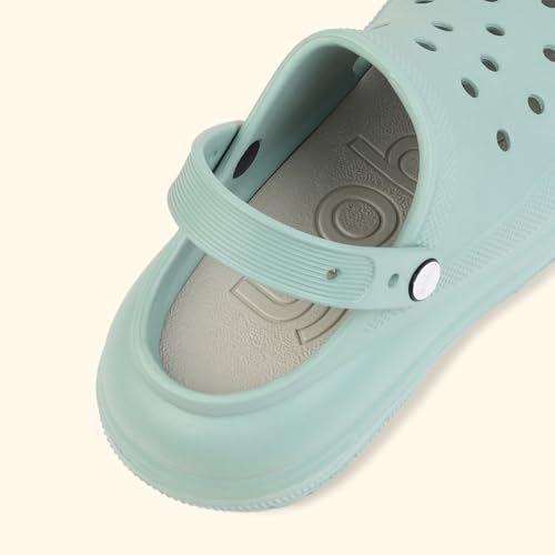 Image of YOHO Jumbo Clogs for Women & Girls | Lightweight & Waterproof Monsoon Footwear | Chunky Design with Back Strap Rainy Sandals