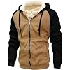 GXAMOY Men’s Winter Fleece Hoodies for Men Heavyweight Warm Thick Full Zip Up Sweatshirt Outerwear