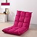 Produktbild QTWW Kissen gepolsterter Bodenstuhl, faltbares Lazy Sofa mit Verstellbarer Rückenlehne zum Fernsehen Fernsehen Gaming Meditationsstuhl-rot-110x52x14Cm