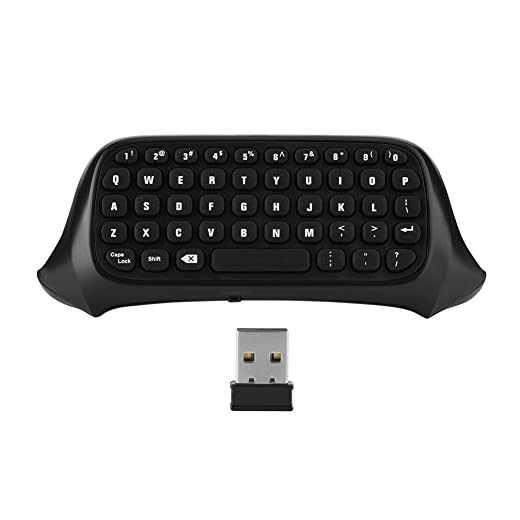 Tosuny Speltangentbord för Xbox One trådlös chatpad meddelande speltangentbord med 47 tangenter, 2,4 GHz mottagare ingår, perfekt kombination av den trådlösa kontrollen och tangentbordet, svart