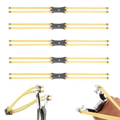 10 Bandes Élastiques Carrées Puissantes Pour Lance-Pierre Adulte – Latex Naturel Haute Performance – Chasse & Tir Sportif