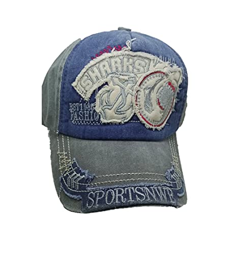 Image of Adjustable Soft Cotton Denim Cap for Men Women Baseball Vintage Washed Distressed Hats Adjustable Stylish Cap Regular Fitted