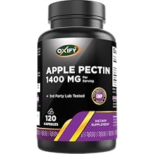 Oxify Apple Pectin 1400 mg | 120 Capsules | Gluten-Free, Non-GMO | Supplement Made in USA