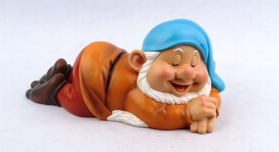 The Decorshed Sleeping Gnome Resin Statue for Home, Garden, Balcony Decor Decoration(Sleeping Gnome Pack of 1, Multi Colour, Resin Statue)