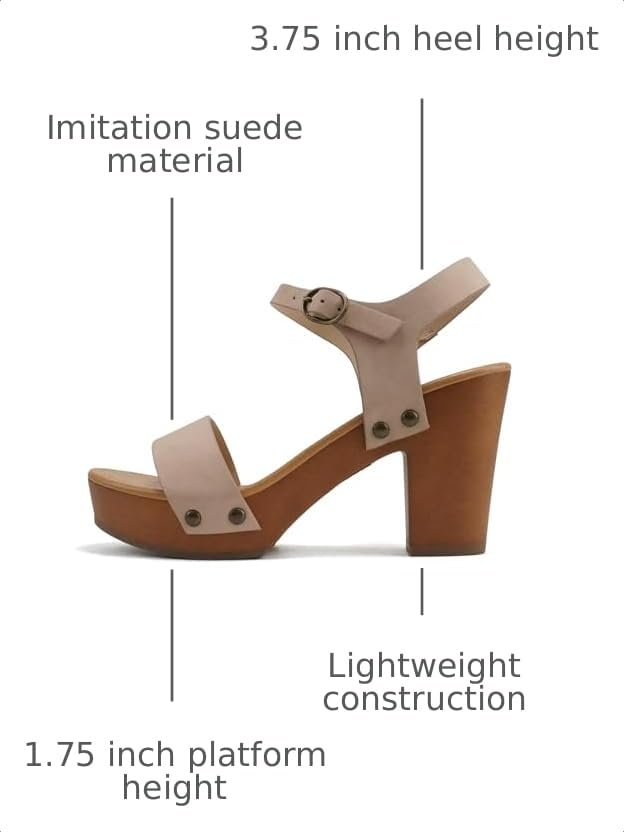 Image of Soda CHIVAS ~ Women's Bold Buckles Studded Wedge Sandal